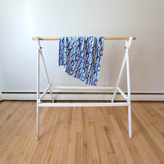 surf design on blanket